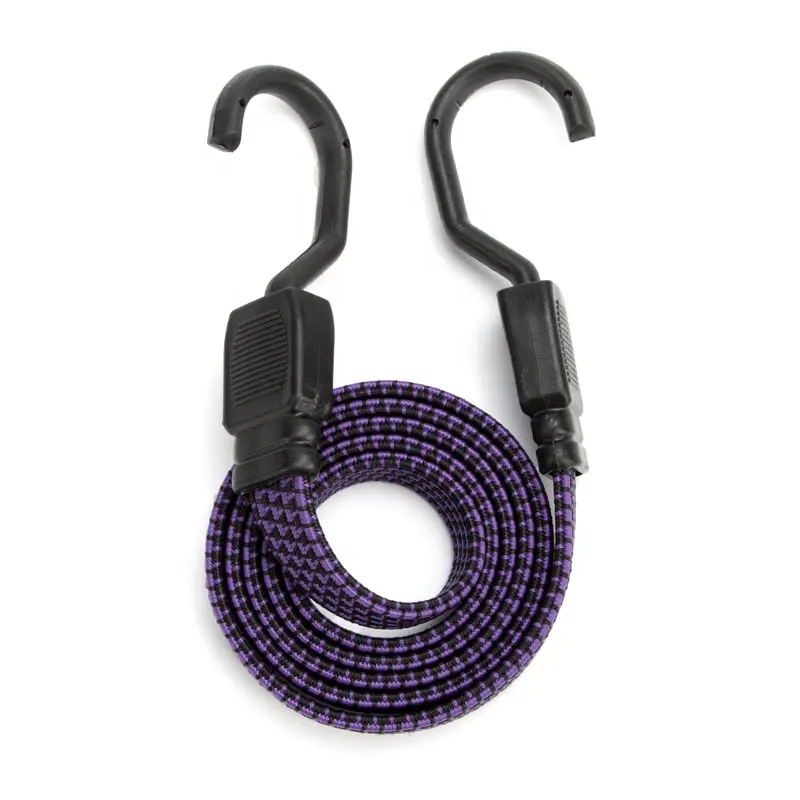 18mm High Strength Flat Adjustable Bungee Cord with Carabiner Hook