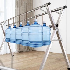 Floor Standing Stainless steel clothes hanger retractable Folding Clothes drying rack indoor foldable laundry rack outdoor