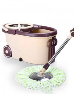 Hot Sell Microfiber round Cleaning Floor Mop mop Set  Double-drive wet dry microfiber rotary mop custom logo 360 rotation mop bucket