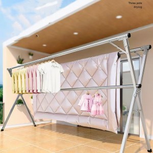 Outdoor Universal Clothes Drying Racks Foldable Stainless Steel Cloth Dryer Rack Household Cloth Dryer