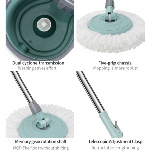 Best selling home 360 stainless steel rotary mop with rotating bucket with wheels cleaning suppliers cleaning Mops