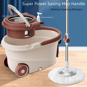 Wholesale Households cleaning rotating mops wet and dry floor microfiber 360 spin mop with bucket