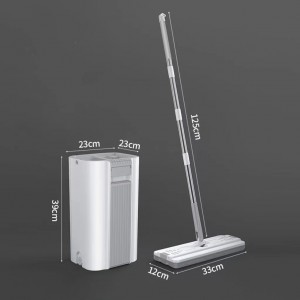 High quality scraper mop Hand free mop Lazy hands-free mop flat mop Home Wet and Dry Quick Cleaner 360 rotating Flat mop with bucket