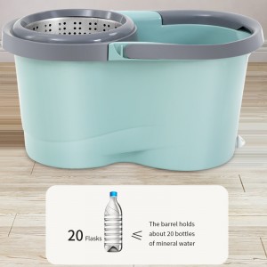 360 rotating mop cleaning floor plastic mop bucket Stainless Steel Floating Mop Cleaner Magic Mop Spin Dry Cleaning Floor Mop with Dirty Clean Water Separation Bucket