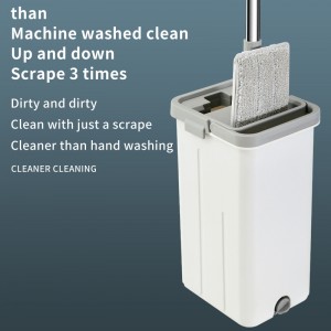 Hot Sale on Line Home Floor Cleaning Tools Squeeze Mop Handle Microfiber Flat Mop Bucket Set