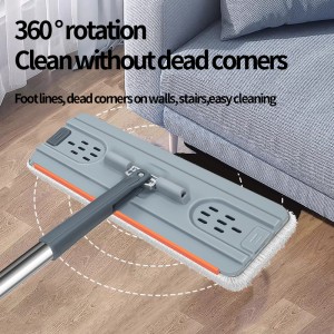 New Bucket 360degree squeeze flat mop with self-washing  hand-free Squeeze Mop set