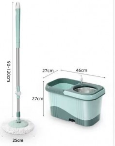 Spinning Mop Bucket Hand Press Home Spin Dry Labor-saving Floor cleaning adjustable rptating clean microfiber spinning mops 360° magic spin mop and bucket set