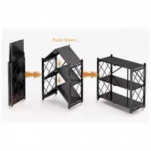 Kitchen Cheap 4-tier Home Cabinet Oven Storage Rack Shelf with Adjustable Wheels