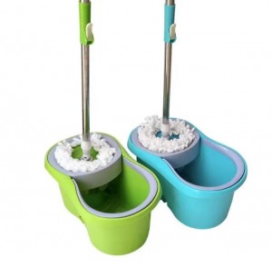 360 magic rotating spin mop bucket set with 2 pcs of mop head replacements for home ground cleaning