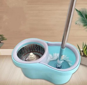 Mop and Bucket With Self-wringer set Upgraded Square Microfiber Spinning Mop Xlean Dirty Water Separation Design