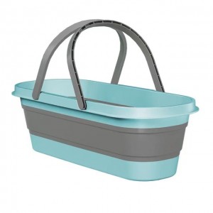 Folding Bucket Collapsible Fishing Beach Outdoor Simple Carry 10L square Folding Bucket Portable Folding Bucket