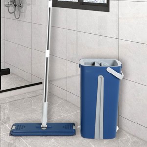 360 Rotatable Self-wringing Triangle Mops Cleaning Floor Mop Hand Free Washing Squeeze Flat Mop Bucket