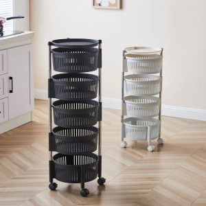 3/4/5 layer multipantry organization and storage for kitchen rack 360 round shape space saving kitchen floor rotating shelf rack