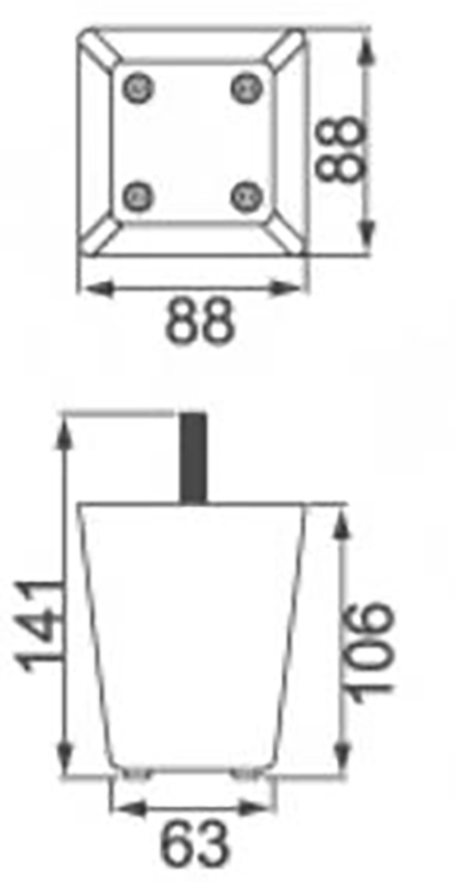 प्लास्टिक सोफे पैर प्लास्टिक वर्ल्ड SH1310 मूक पर्यावरण सोफे के लिए प्लास्टिक पैर / SH1310 (2 इंच) विशेष रुप से प्रदर्शित छवि