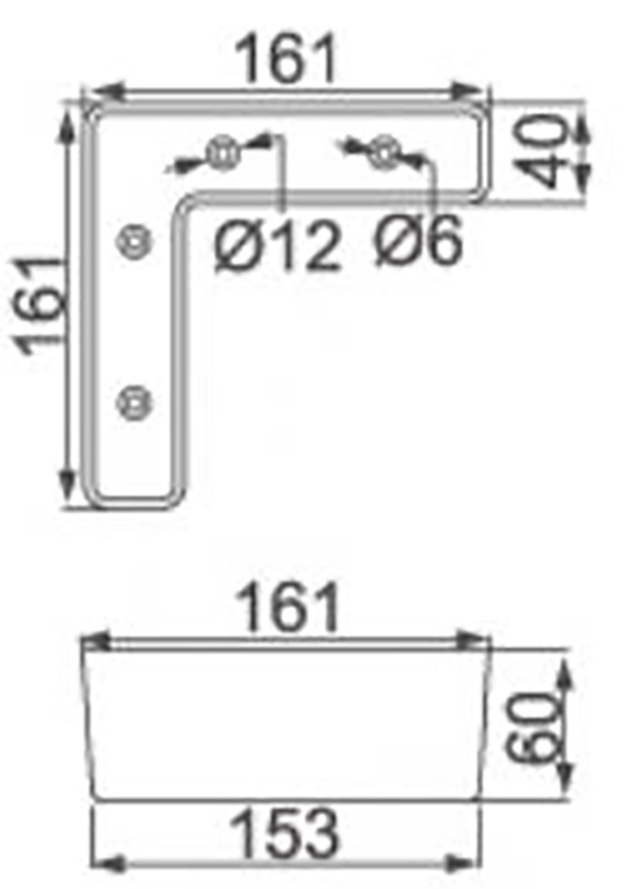 Lingên sofayê yên plastîk PLASTIC WORLD SH1313 Lingê çargoşeyî yê reş ji bo sofayê Lingên plastîk/SH1313 (2,5 înç) Wêneyê Taybetmendî