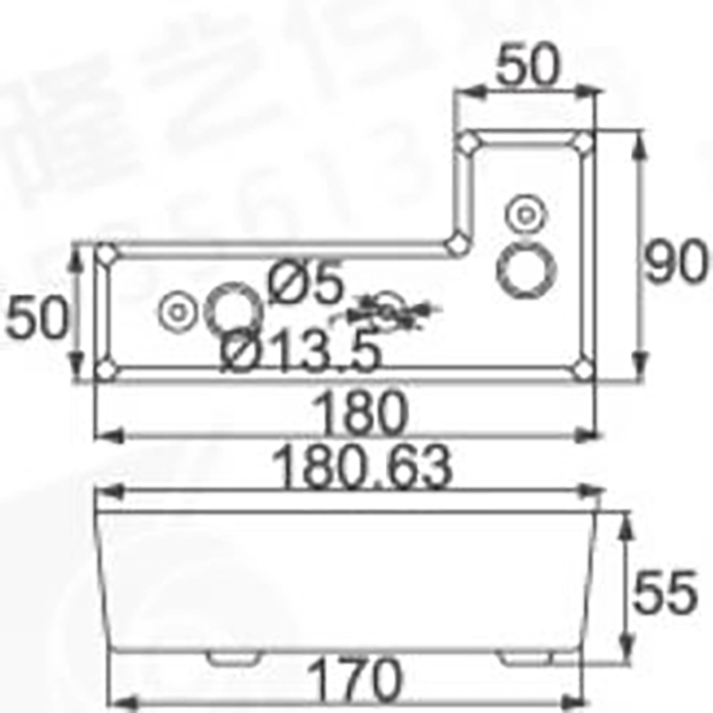 Plastic sofa legs PLASTIC WORLD SH1314 With left and right L-shaped square legs for sofa Plastic legs/SH1314  （2 Inch） Featured Image