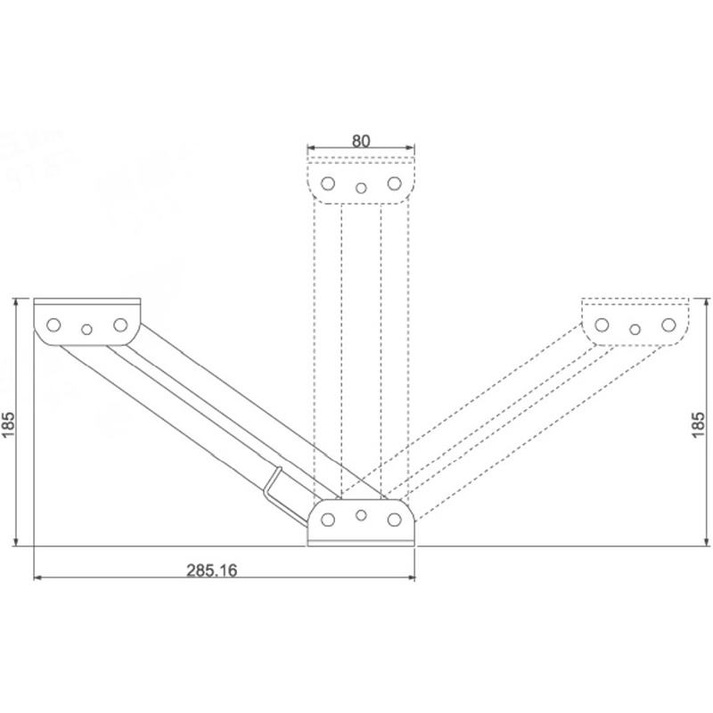 Mehanizam naslona Biaode SHB2057A Bešumni plastični dijelovi za kauč Pokretna šarka naslona / SHB2057B Istaknuta slika