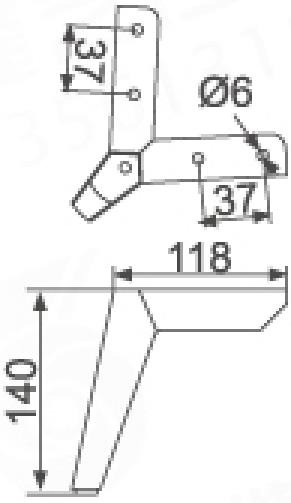 Метални крака за диван Biaode SHB3027 Автоматично механично заваряване за диван Показано изображение