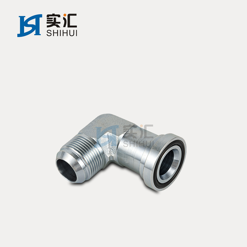 ODM Pipe Thread To Hose Thread Adapter Products –  90° ELBOW JIC MALE 74° CONE /  S-SERIES FLANGE ISO 6162-2 – HUACHENG HYDRAULIC