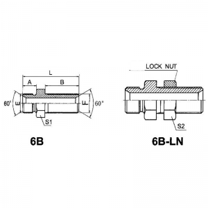 ODM Bsp Adapter Fittings Manufacturers –  Bsp Male 60° Seat Bulkhead – HUACHENG HYDRAULIC