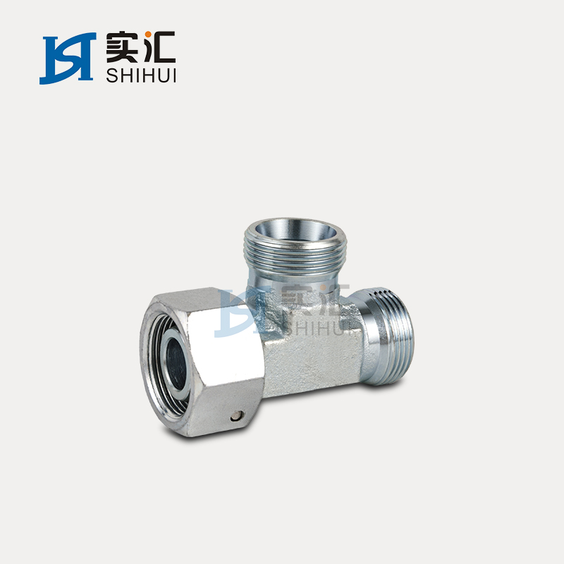 ODM Bsp Female Adapter Manufacturer –  RUN TEE FITTINGS  WITH SWIVEL NUT – HUACHENG HYDRAULIC