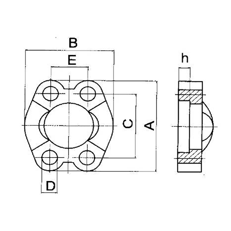 Iso 6162-1—sae J518 L-series Whole Flange Clamps