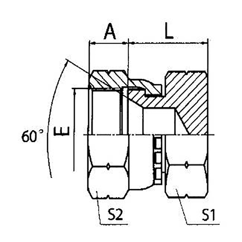ODM Flange Socket Adaptor Pricelist –  Jis Gas Female 60° Seat Plug – HUACHENG HYDRAULIC