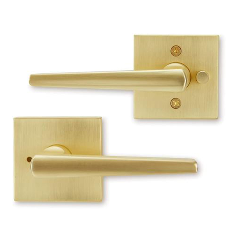 2022 China New Design Shed Door T-Handle Lock Kit - Placer gold imitation golden zinc alloy three bar lock channel lock toilet bedroom door room door lock – GD