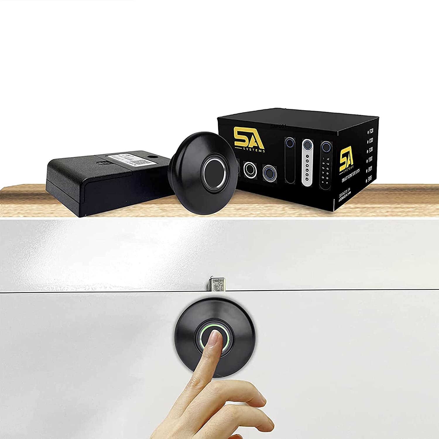 Good Quality Swing Handle Panel Lock - Keyless Cabinet Lock Biometric Lock Privacy Lock for Office – GD