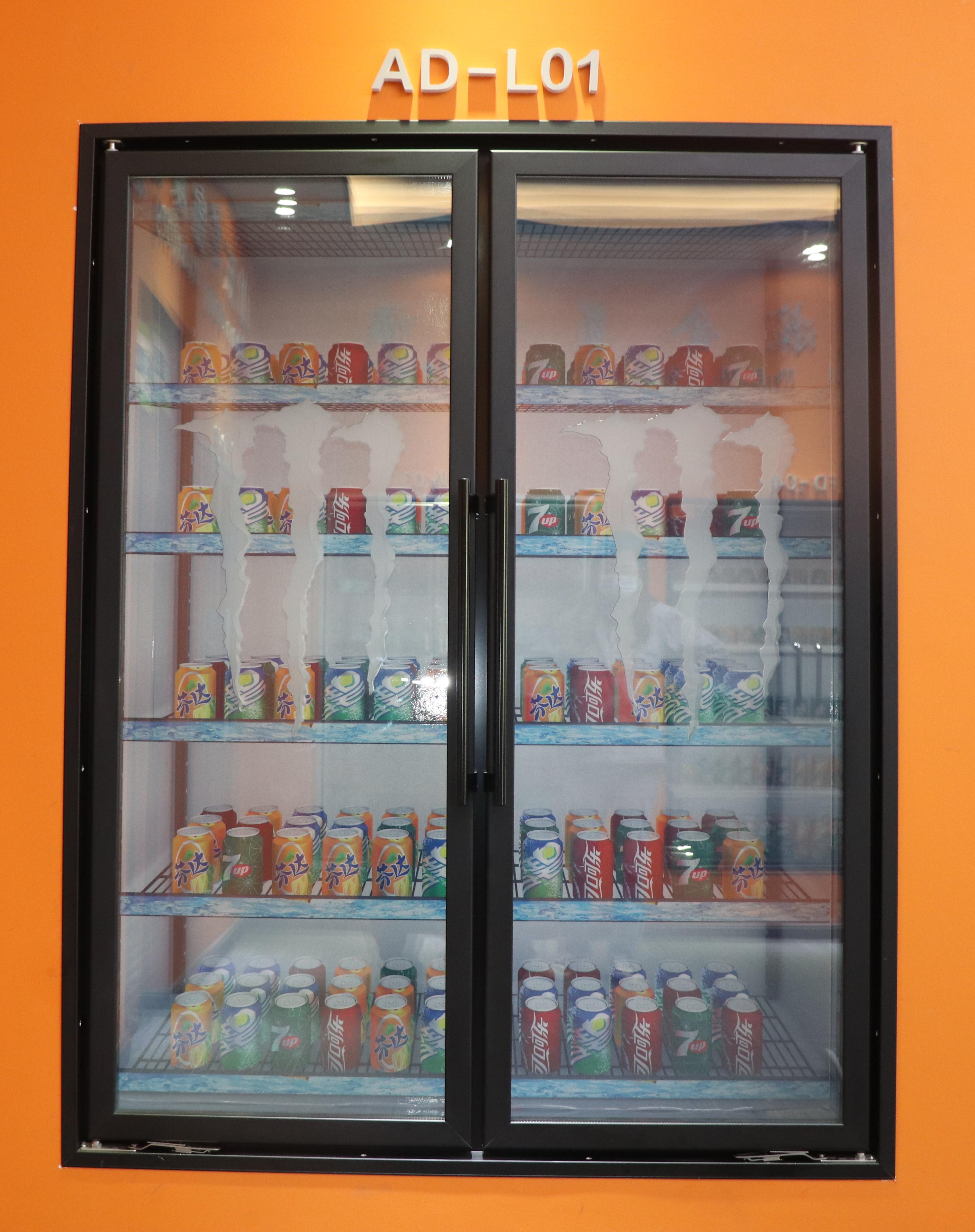 Good quality Mini Freezer Glass Door - SHHAG – beverage cooler upright chiller fridge Aluminum coated plastic glass door freezer glass door – Huajing