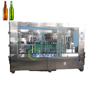 Automatic alcohol liquid bottling glass bottle wine filling capping machine
