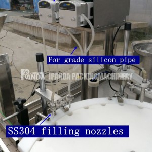 Automatic E-liquid Bottle Filling Inserting Capping Machine