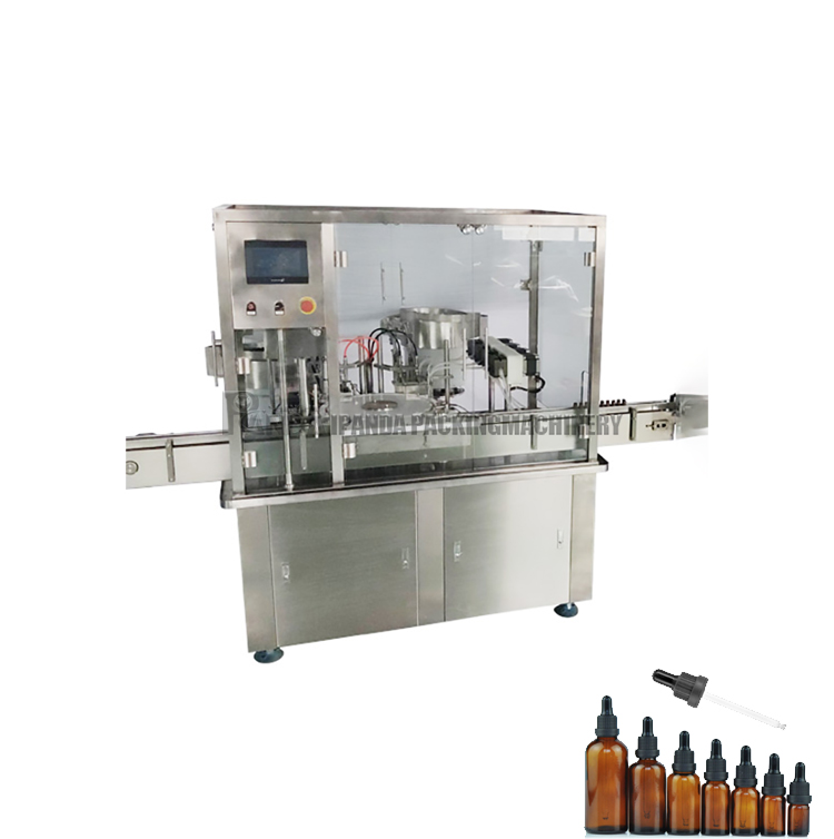 Factory Free sample Sealing Machine For Cans - Automatic small bottle essential oil bottling machine 2 in 1 essential oil filling plugging capping machine – Ipanda