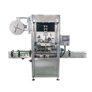 Automatic plastic and glass bottle labeling machine shrink sleeve applicator