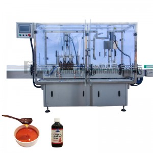 4 Nozzles Bottle Washing Filling Capping Machine, Syrup Filling Machine