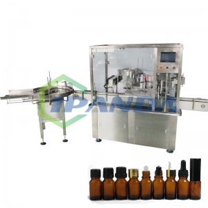 Automatic pneumatic pharmaceutical cbd oil bottle filling packing machine line