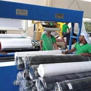 Cloth roll radial packing machine