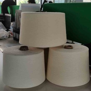 Cylindre haut ou court Serviette en poly coton mélangé à extrémité ouverte Fil recyclé pour le tissage