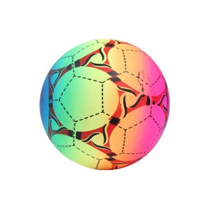 Individualus vaivorykštinis PVC žaislinis paplūdimio kamuolys pagal užsakymą 5–9 colių logotipas