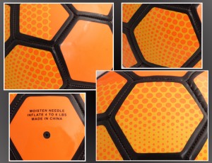 Ballon di football personalizzatu promozionale cù taglia / pesu ufficiale, logo stampatu