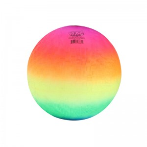 El logotipo personalizado de la pelota de playa de la pelota de playa del juguete del PVC del arco iris personalizado 5-9 pulgadas