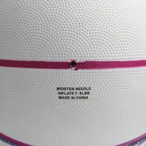 Персонализирана баскетболна топка от висококачествен гумен материал за обучение