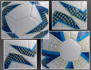 Futboleko baloia-Doako lagin koloretsu pertsonalizatua inprimatutako logotipoa