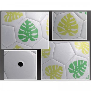 El diseño del cliente hizo el balón de fútbol de la talla 5 del fútbol del PVC del partido de entrenamiento para el entrenamiento deportivo