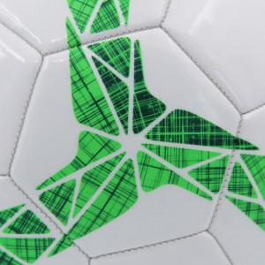 အားကစားလေ့ကျင့်ရေးအတွက် PVC ဘောလုံးအရွယ်အစား 5 ဘောလုံးဘောလုံးကို လေ့ကျင့်ရေးပွဲလုပ်ထားသည်။