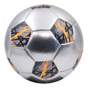 Kargeha xwerû topa futbolê ya bi germî ve girêdayî ye, mezinahiya 4/5 perwerdehiyê / futbolê ya lîstikê, topê gogê gogê pvc / pu ji bo hundurê hundur