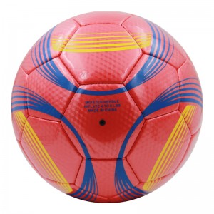 Ballon de football en caoutchouc et PVC avec impression et couleur de logo de taille personnalisée