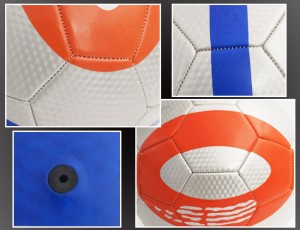 Soccer Ball–customizable, PVC/TPU/PU+Rubber Bladder, e loketseng batho ba baholo, bakeng sa koetliso