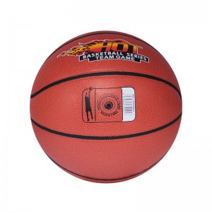 Dizains Pielāgota basketbola mīksta pieskāriena PU basketbola bumba spēlēšanai iekštelpās, ārā