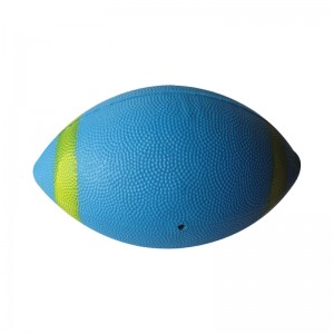 Futebol americano de borracha verde azul tamanho 3 logotipo personalizado futebol